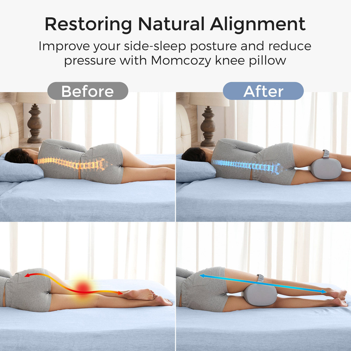 Momcozy Cooling Comfort Knee Pillows
