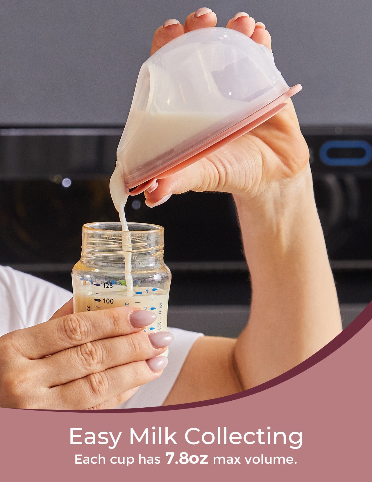 Momcozy Wearable Milk Standard Collection Cup - for Momcozy V Series & Most Traditional Tube-Connected Electric Breast Pumps