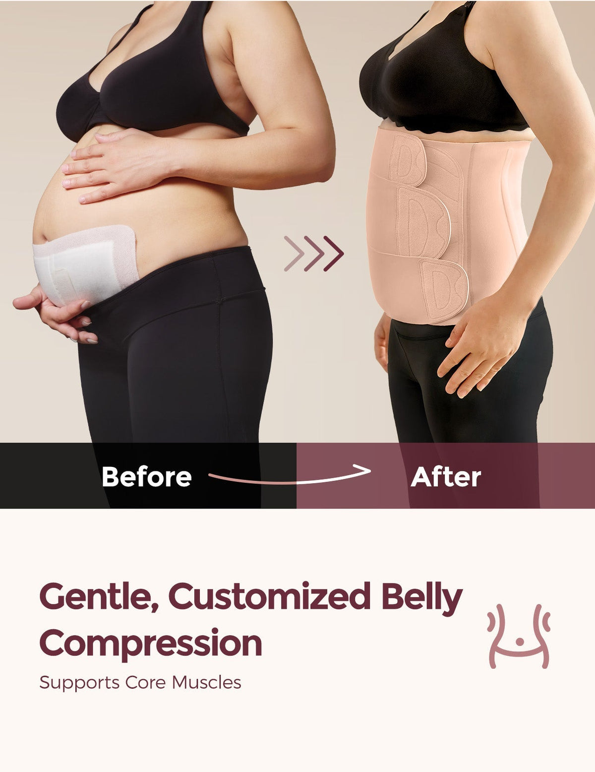 Momcozy Ergowrap™ Postpartum Belly Wrap - Postpartum Belly Band（TEST2.4）