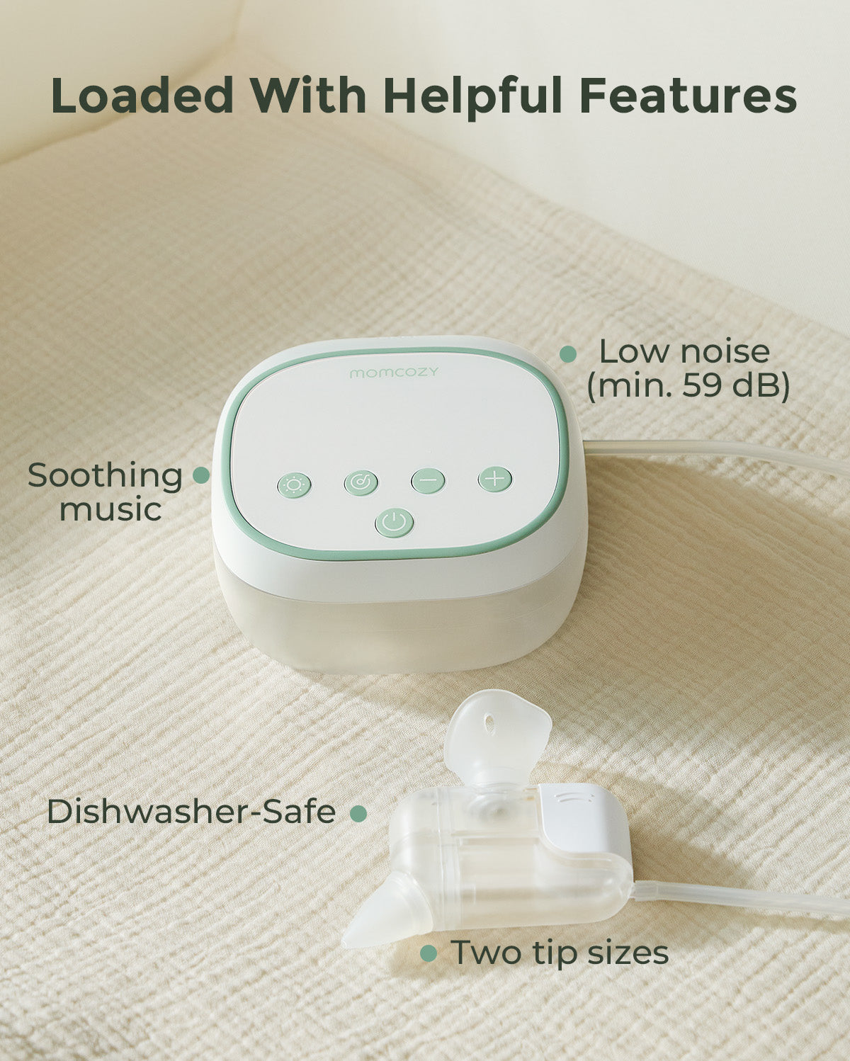 Momcozy BreezyClear Pro™ 2-in-1 Spray & Suction Electric Nasal Aspirator
