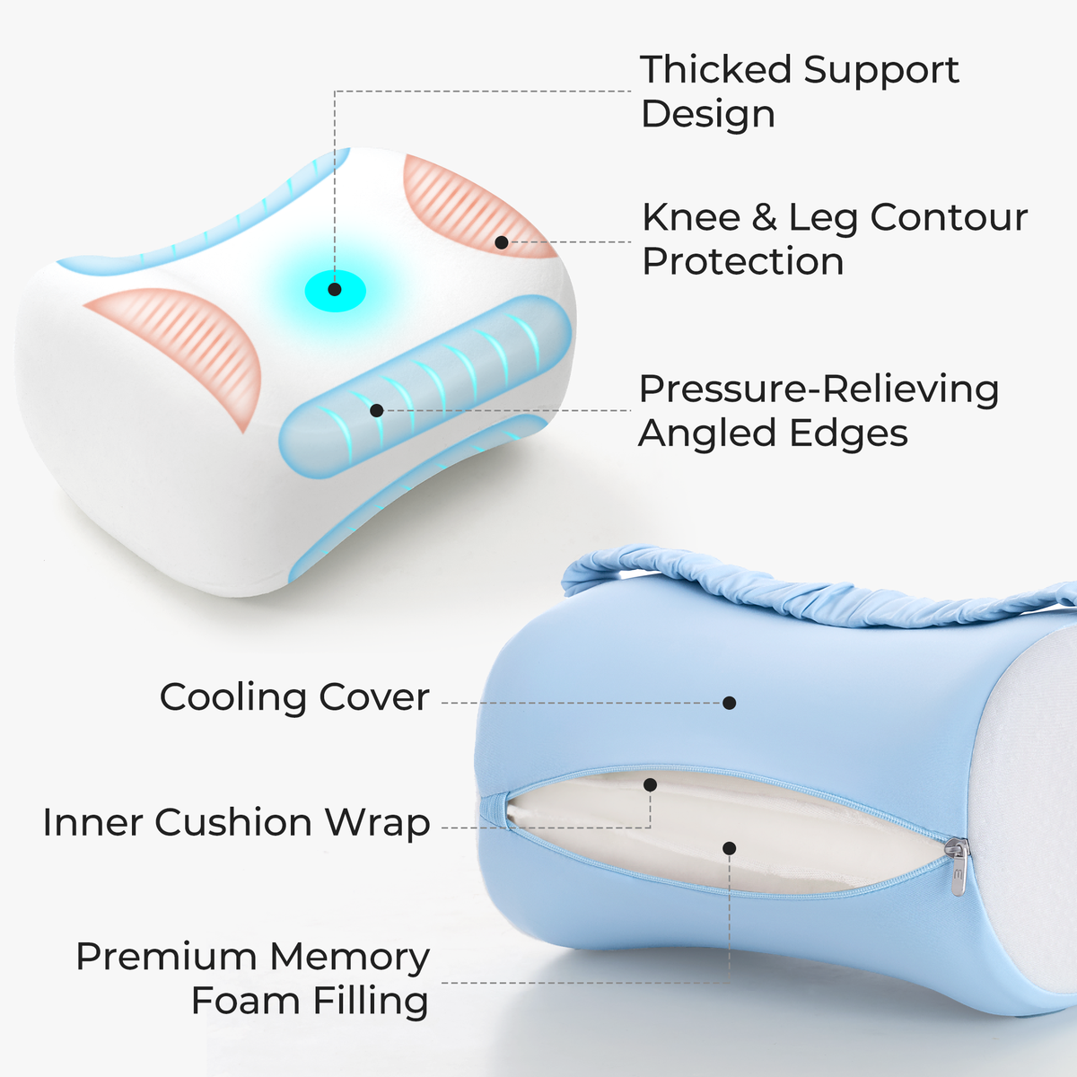 Momcozy Cooling Comfort Knee Pillows