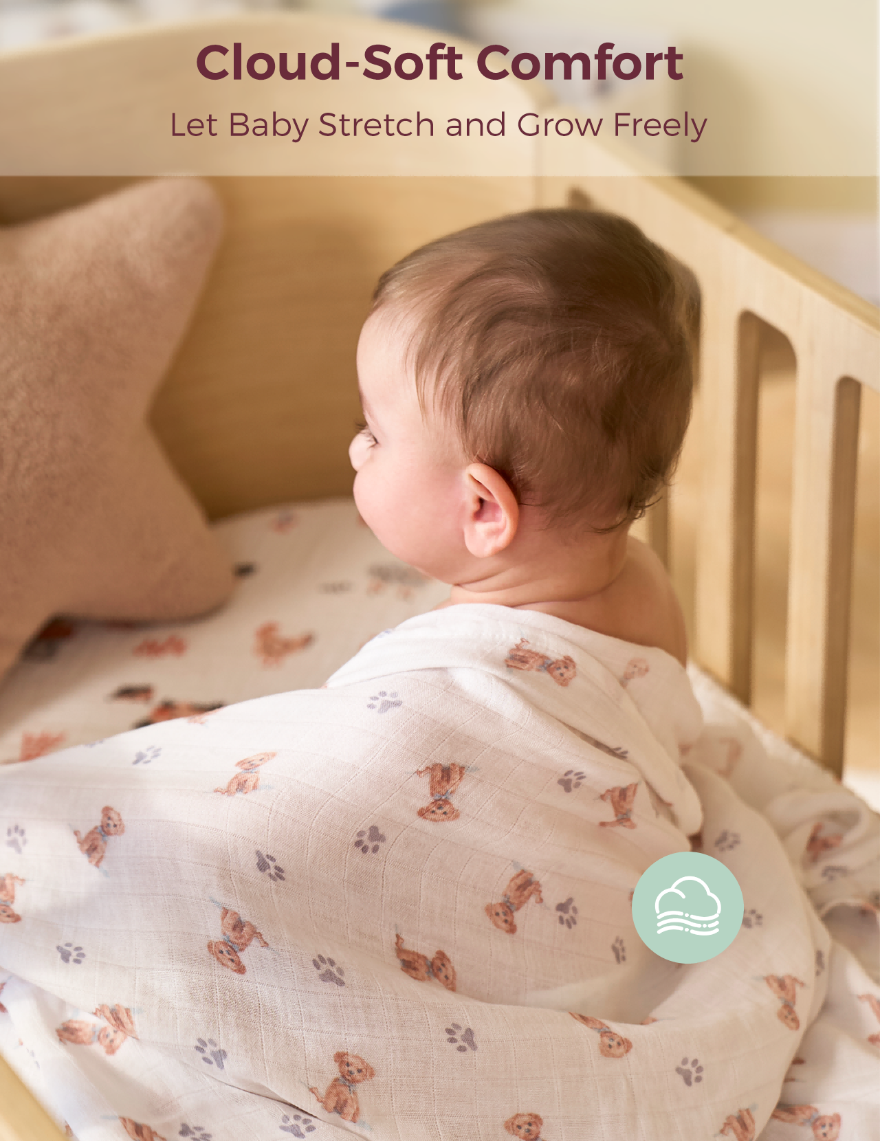 Momcozy Best Wishes Softness Swaddle Blankets -  Warmth