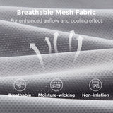 Momcozy baby carrier mesh fabric: breathable, moisture-wicking, and non-irritating for baby's comfort.