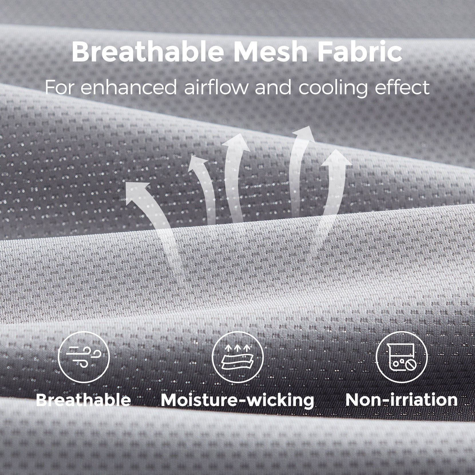 Momcozy baby carrier mesh fabric: breathable, moisture-wicking, and non-irritating for baby's comfort.