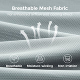 Momcozy baby carrier's breathable, moisture-wicking, and non-irritating mesh fabric for optimal baby comfort and cooling.