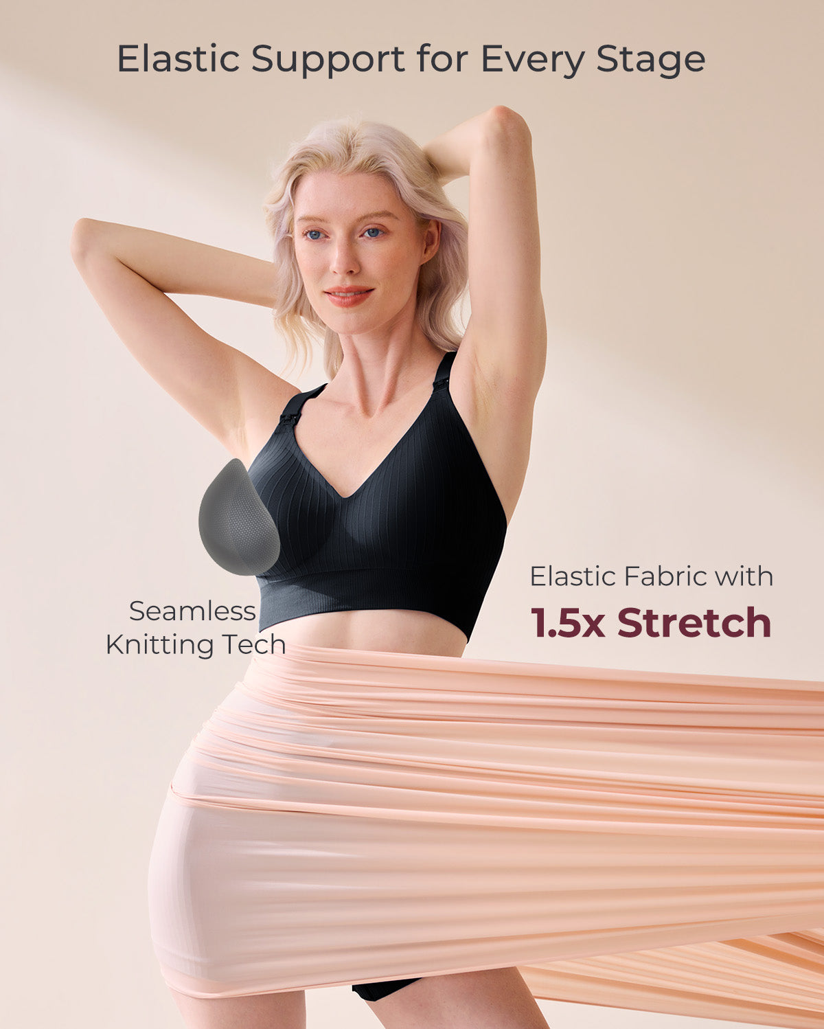 Momcozy CoolFit Nursing Sports Bra - Racerback