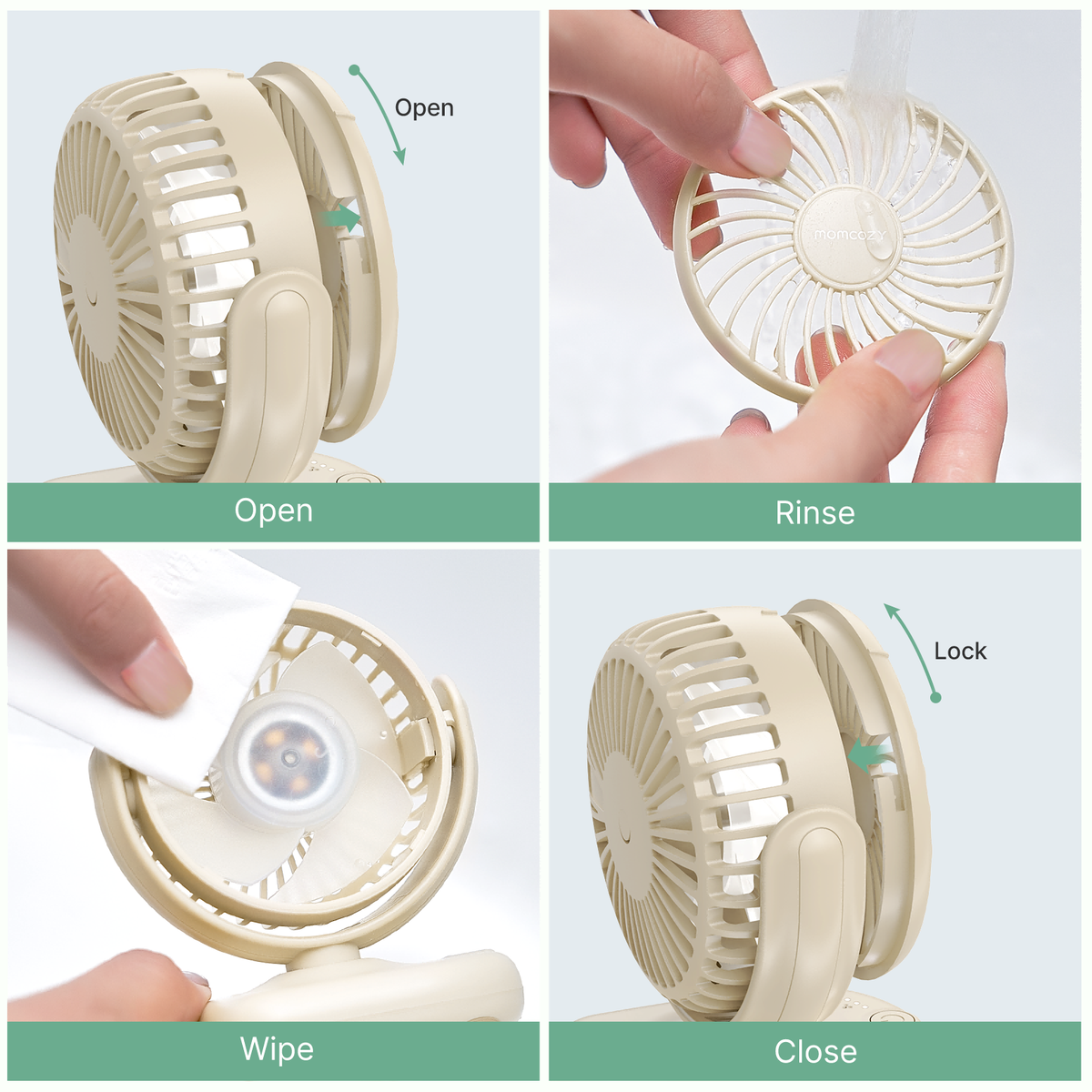 Momcozy Clip-On 4-Speed Stroller Fan
