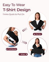Easy to Wear Hands Free - Baby Wrap Carrier