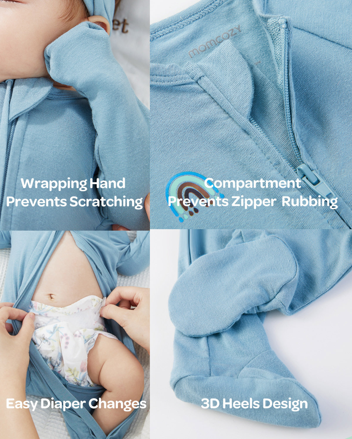 Momcozy Boy Girl Baby Pajamas - Newborn Sleepers