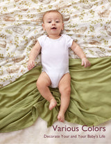 Momcozy Softness Swaddle Blankets -  Rabbit Green (2 Pack)