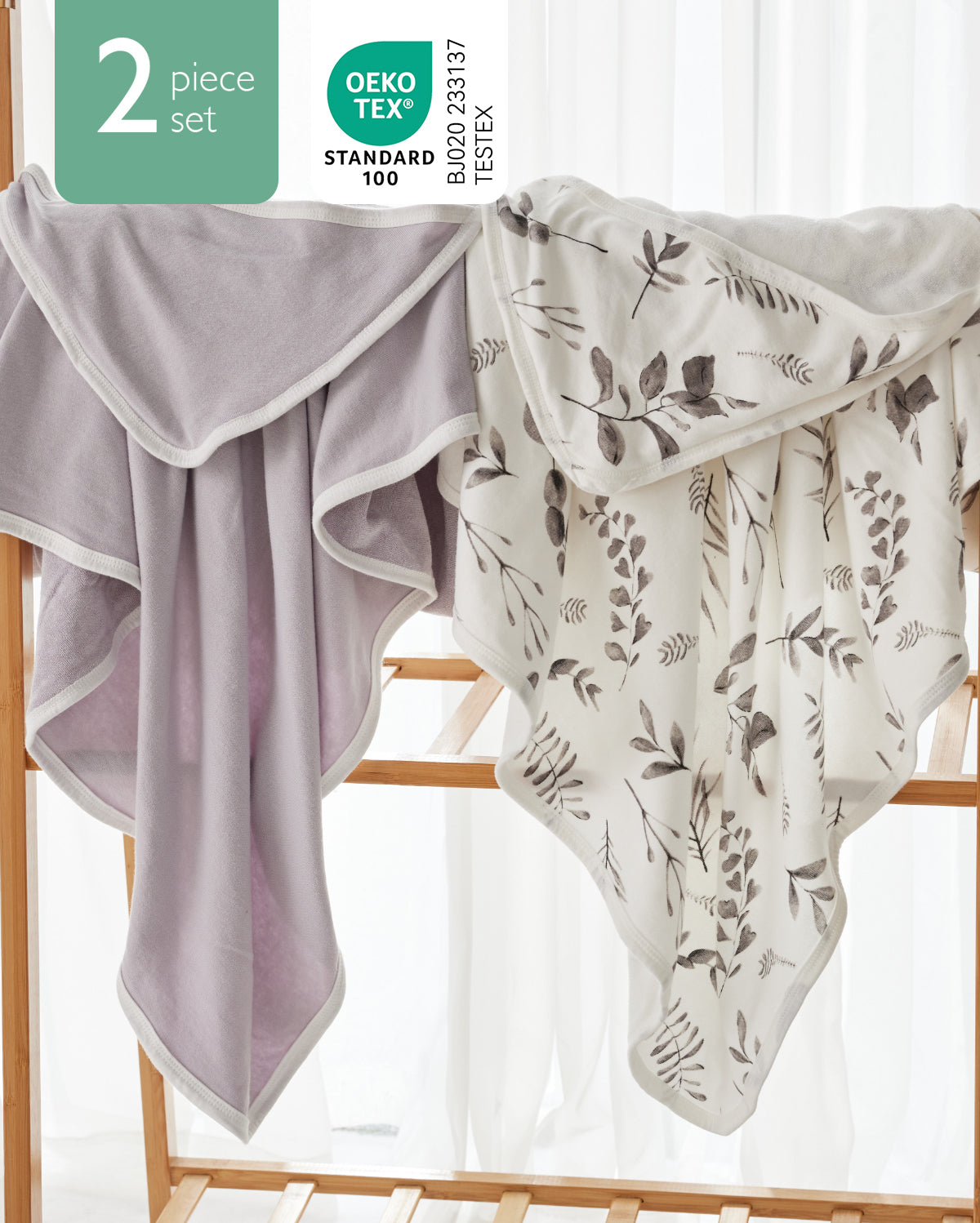 Baby Hooded Towel for Newborn Shower -  2-Pack