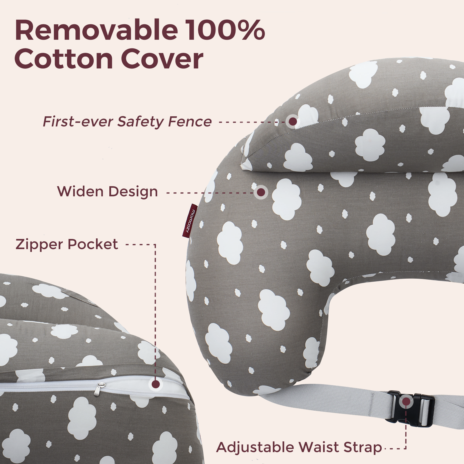 Multifunctional and Adjustable Nursing Pillow