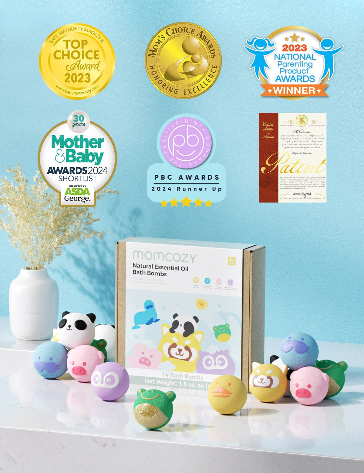 Pig-Shaped Natural Bath Bombs Gift Set (14 Pcs)