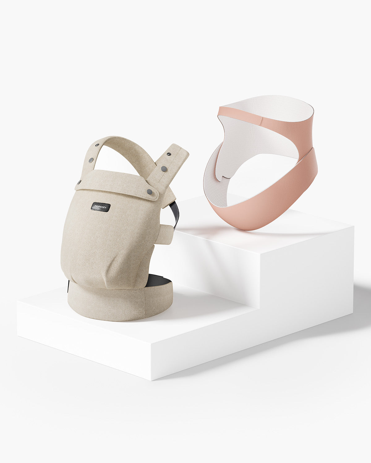 Comfort Bundle: PureHug Baby Carrier Khaki Color and Ergonest Belly Band