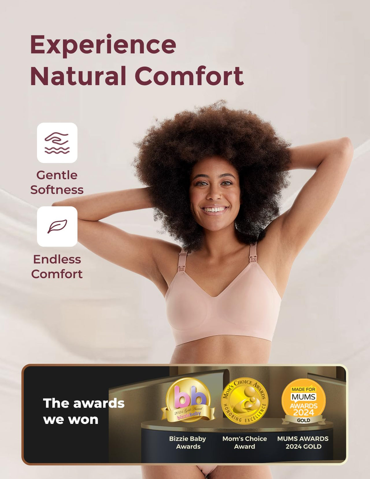 Pregnancy Comfort Bundle: Ergonest Belly Band and Ultra Soft Seamless Nursing Bra YN21