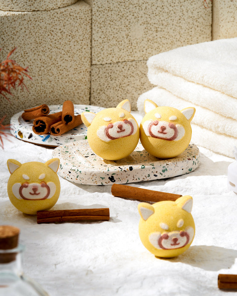 Translation missing: en.Red Panda-Shaped Natural Bath Bombs Gift Set (14 Pcs)