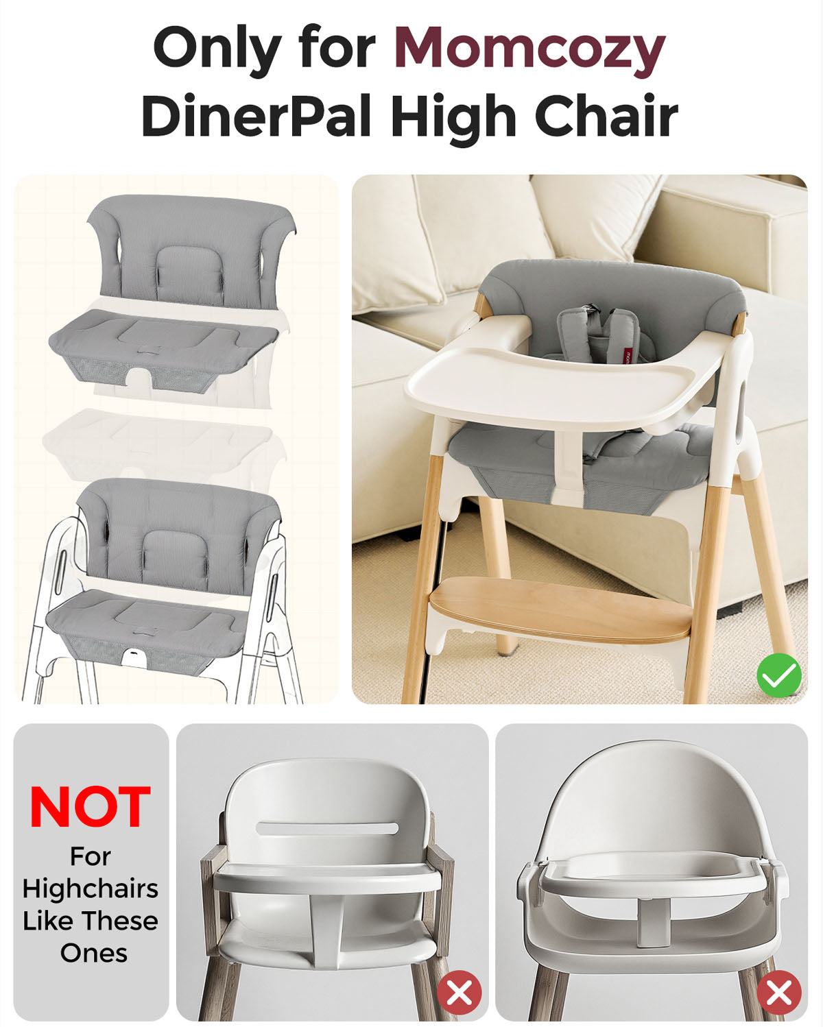 Soft Cushion for Momcozy Dinerpal High Chair