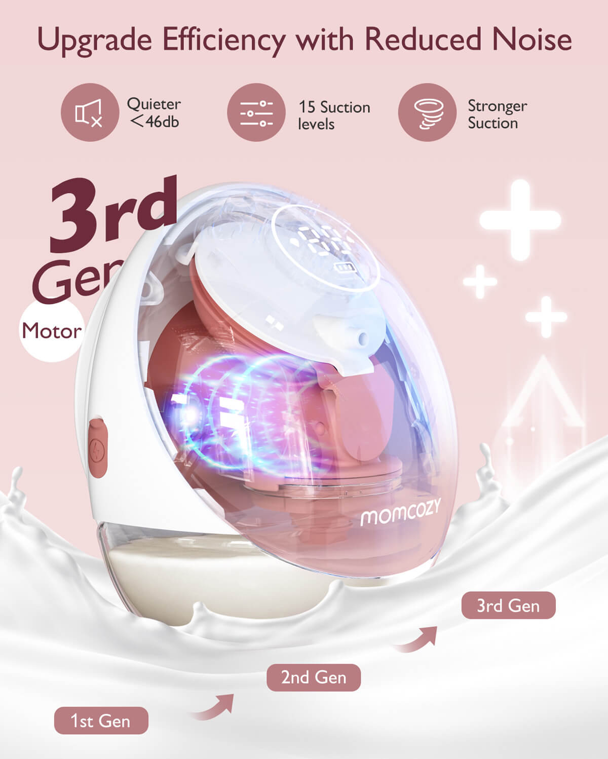 M9 Bra Bundle: M9 Hands-free Breast Pump and CoolFit Nursing Bra - Ultra Stretch