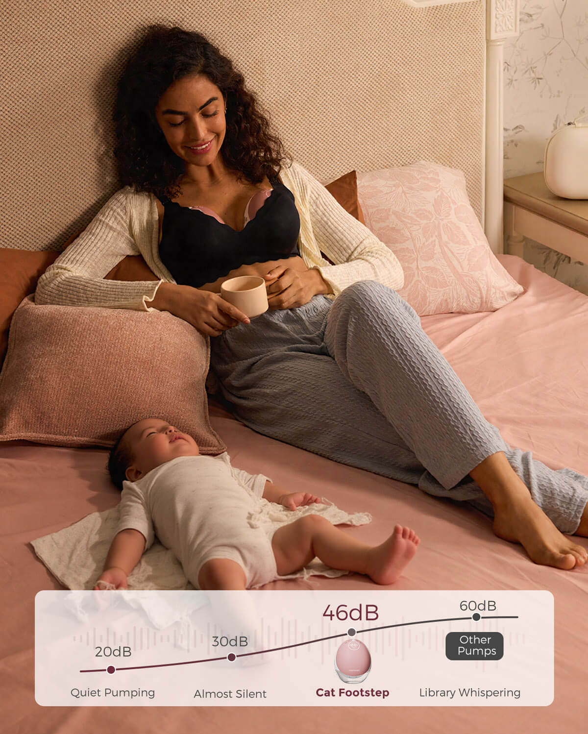M9 Bra Bundle: M9 Hands-free Breast Pump and CoolFit Nursing Bra - Ultra Stretch