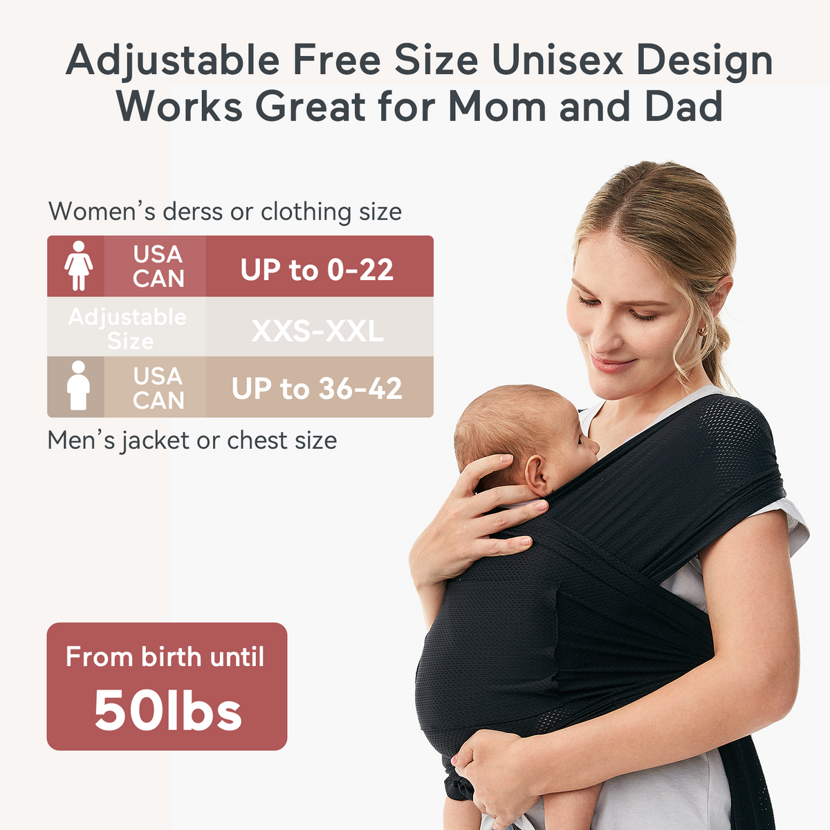Momcozy SnapLite Cooling Mesh Wrap Carrier