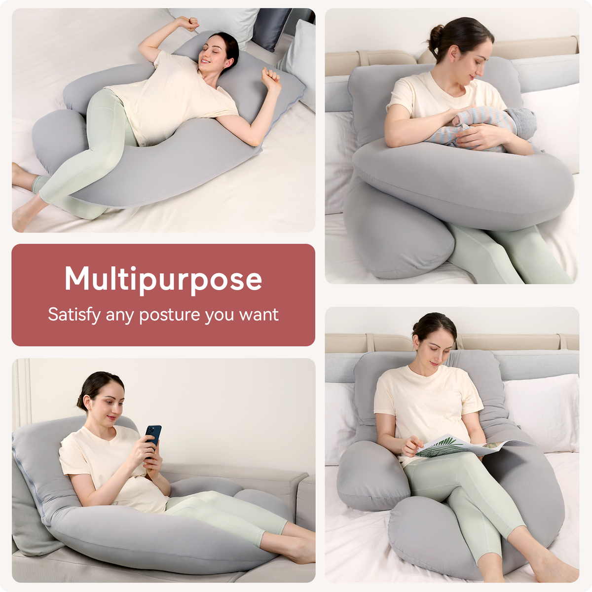 Huggable - U Shaped Maternity Body Pillow