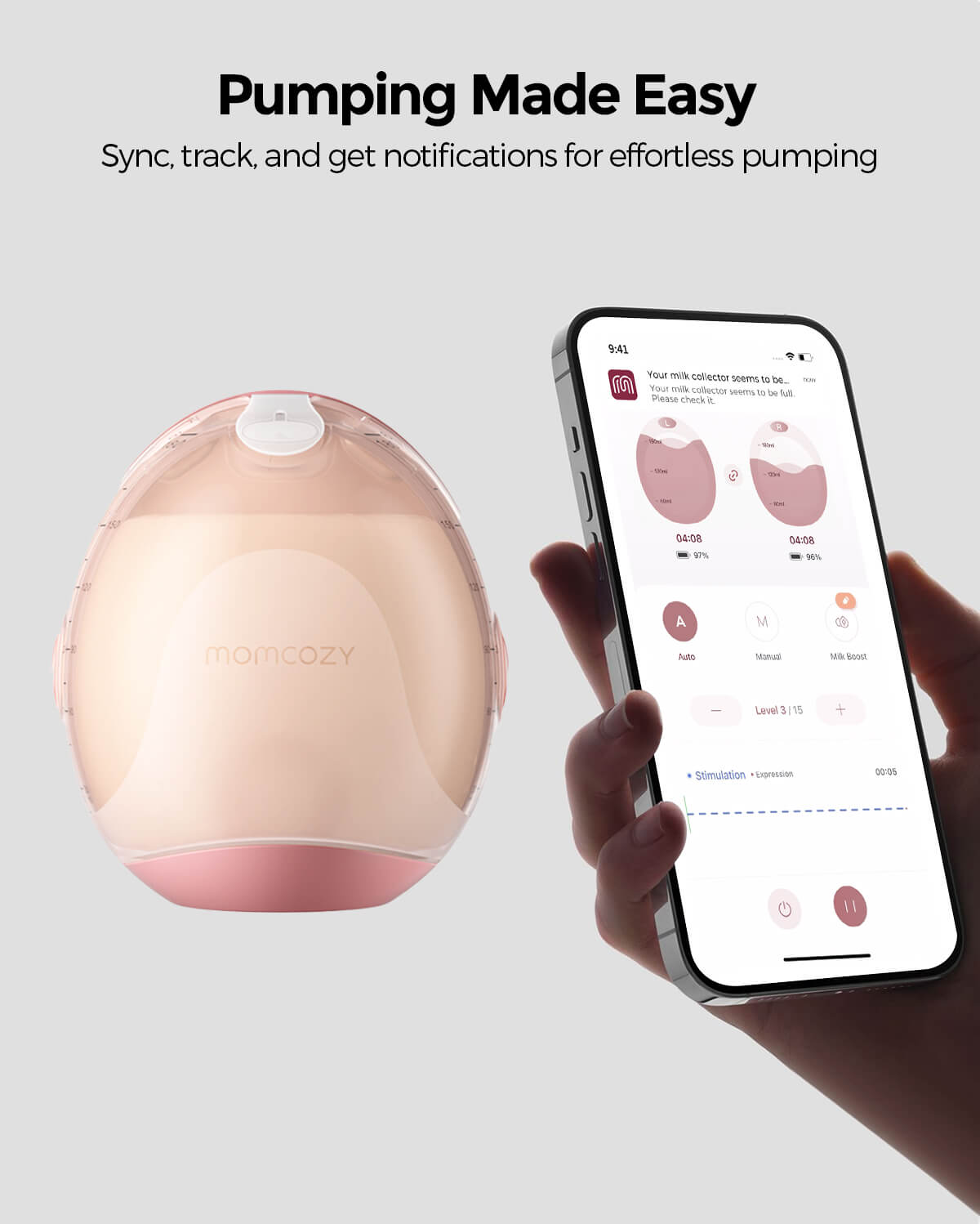 AirFit Bundle: Air 1 Ultra-slim Breast Pump & CoolFit Ultra Stretch Nursing Bra