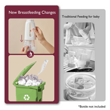 Visual comparison of modern breastfeeding solutions vs. traditional feeding methods.