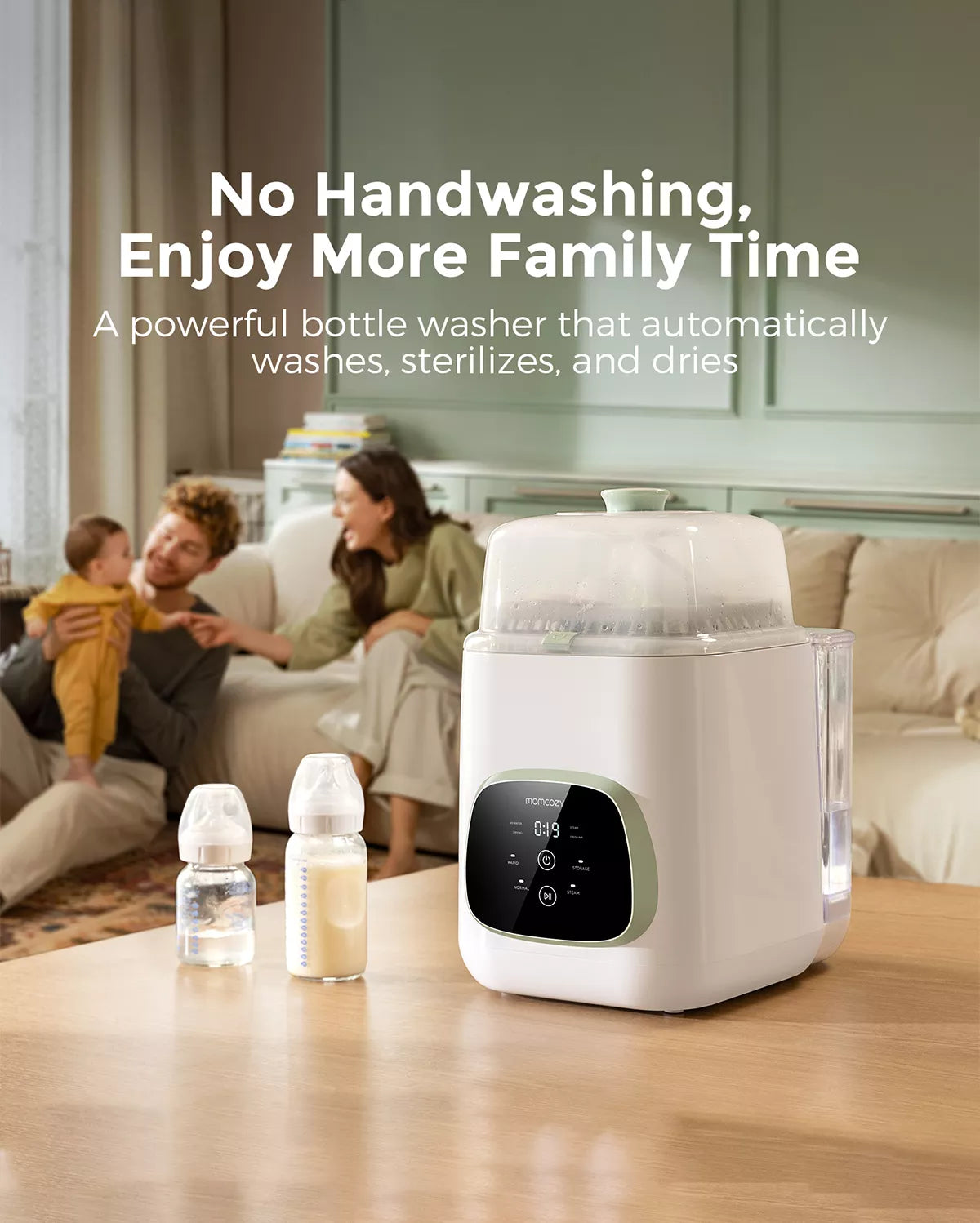 Pump & Clean Bundle: M9 Hands-free Breast Pump and KleanPal Pro Baby Bottle Washer and Sterilizer