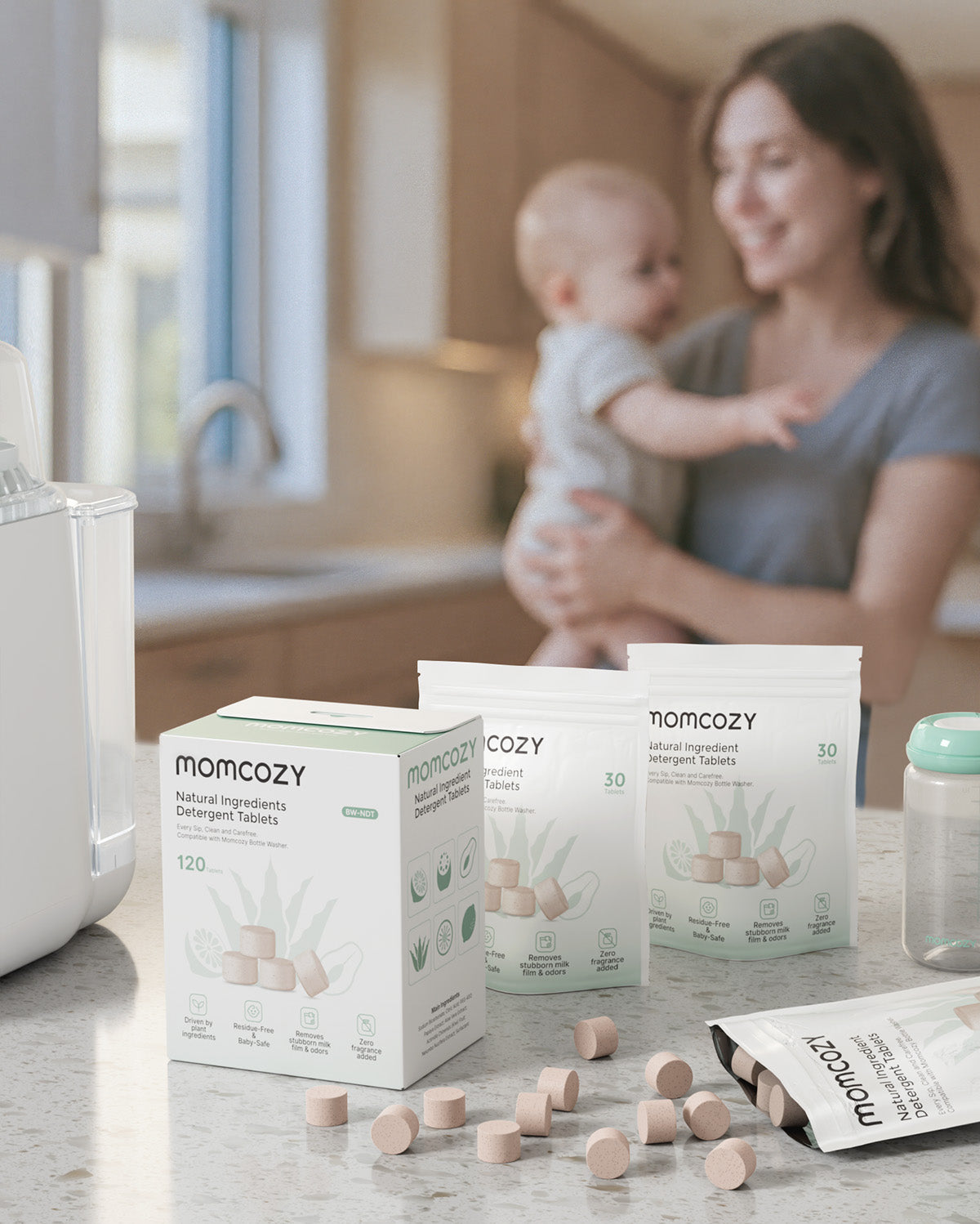 Momcozy Natural Washing Block for Baby Bottle Washer