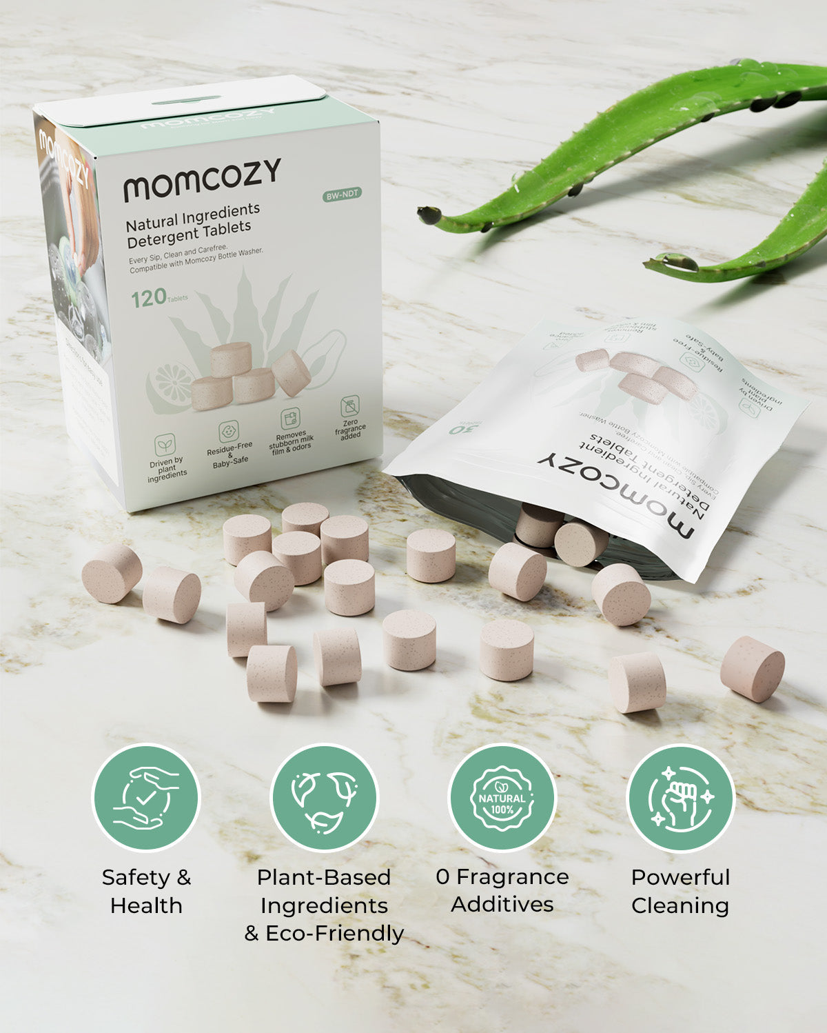 Momcozy Natural Washing Block for Baby Bottle Washer