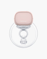 Top view of S9 Pro Wearable Breast Pump showcasing modern design and transparent milk collector.