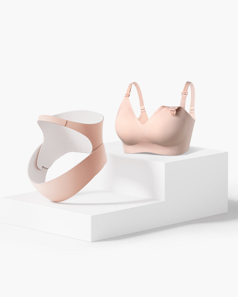 Translation missing: en.Pregnancy Comfort Bundle: Ergonest Belly Band and Ultra Soft Seamless Nursing Bra YN21
