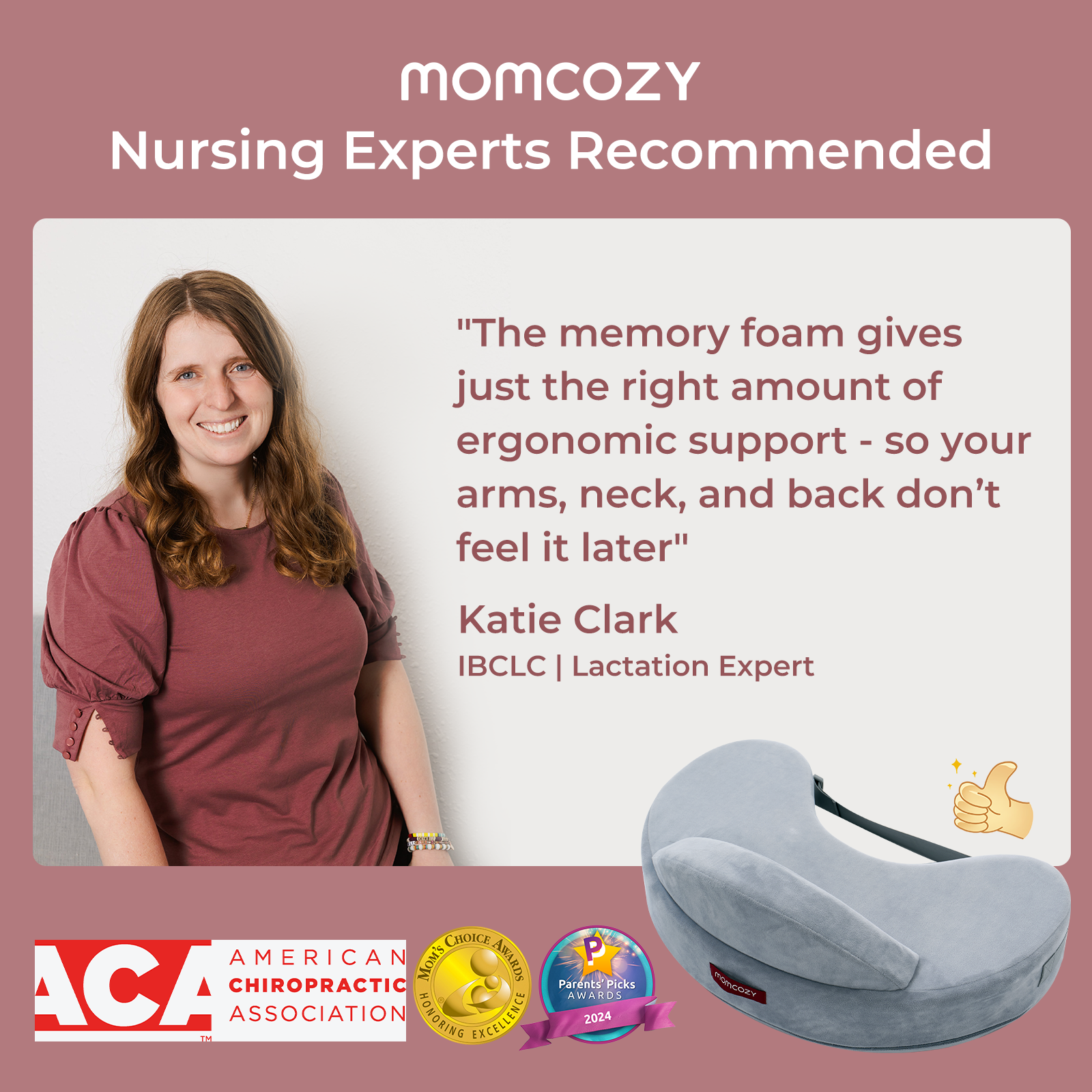Momcozy Cooling Comfort Nursing Pillow