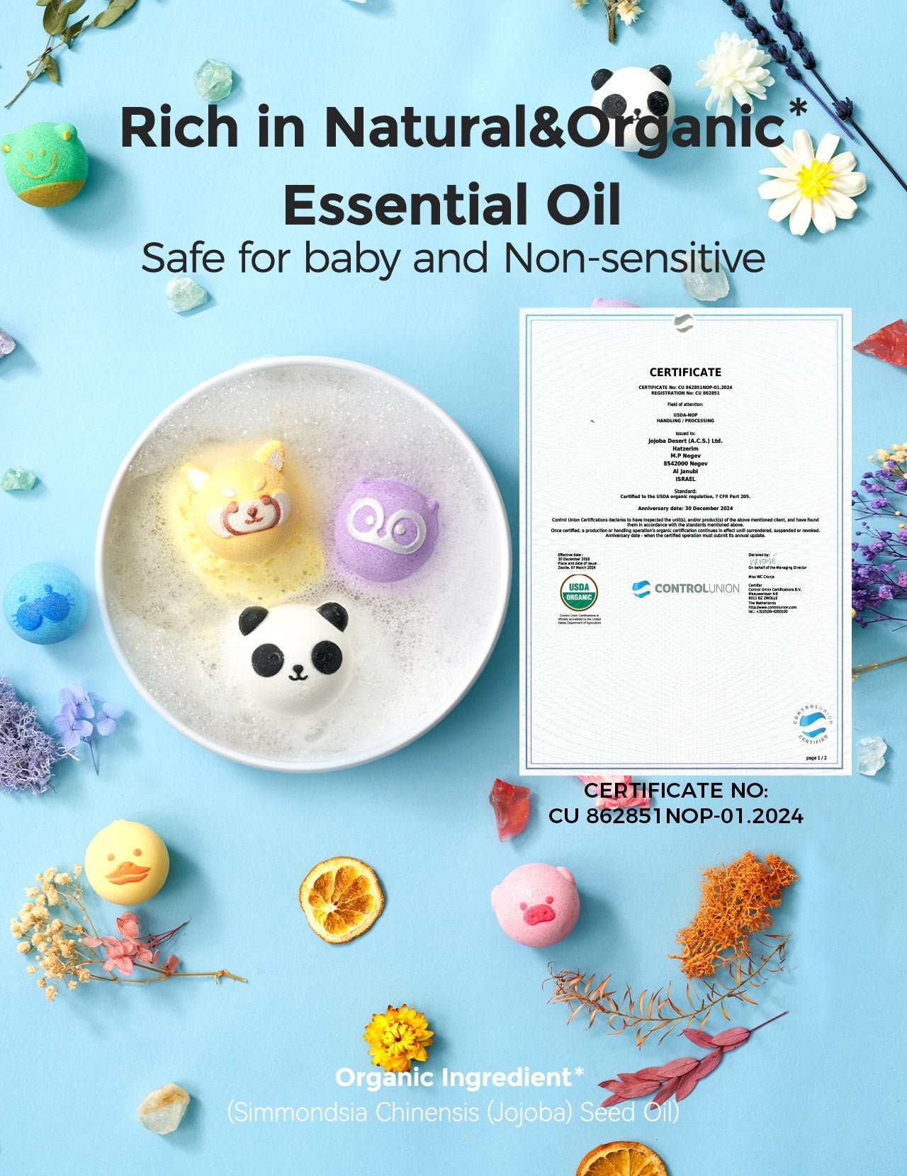 Seal-Shaped Natural Bath Bombs Gift Set (14 Pcs)